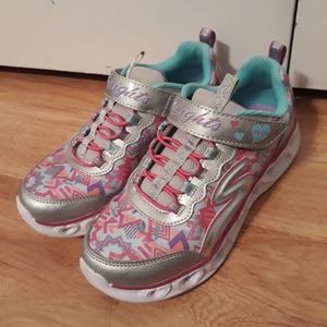Girls skechers light up shoes